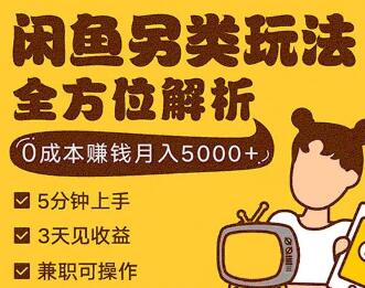 闲鱼项目运营视频教程,闲鱼另类玩法全方位解析,0成本月入5000+