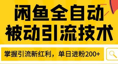 闲鱼全自动,被动引流技术,日加200+精准粉教程视频